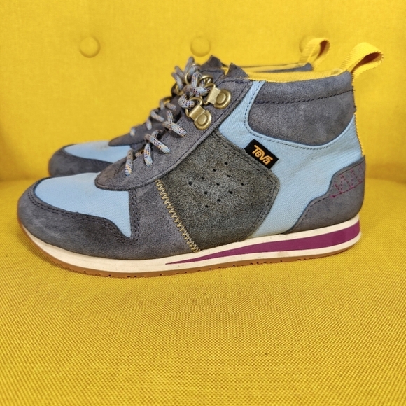 Teva Highside '84 Mid Retro Great Teal Hiking Sneakers Womens Shoes Size 7 - Picture 1 of 9